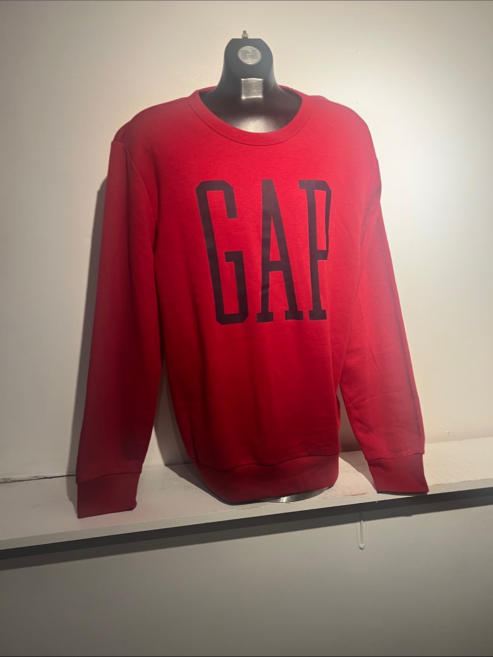 GAP Red Crewneck Sweatshirt with Black Logo